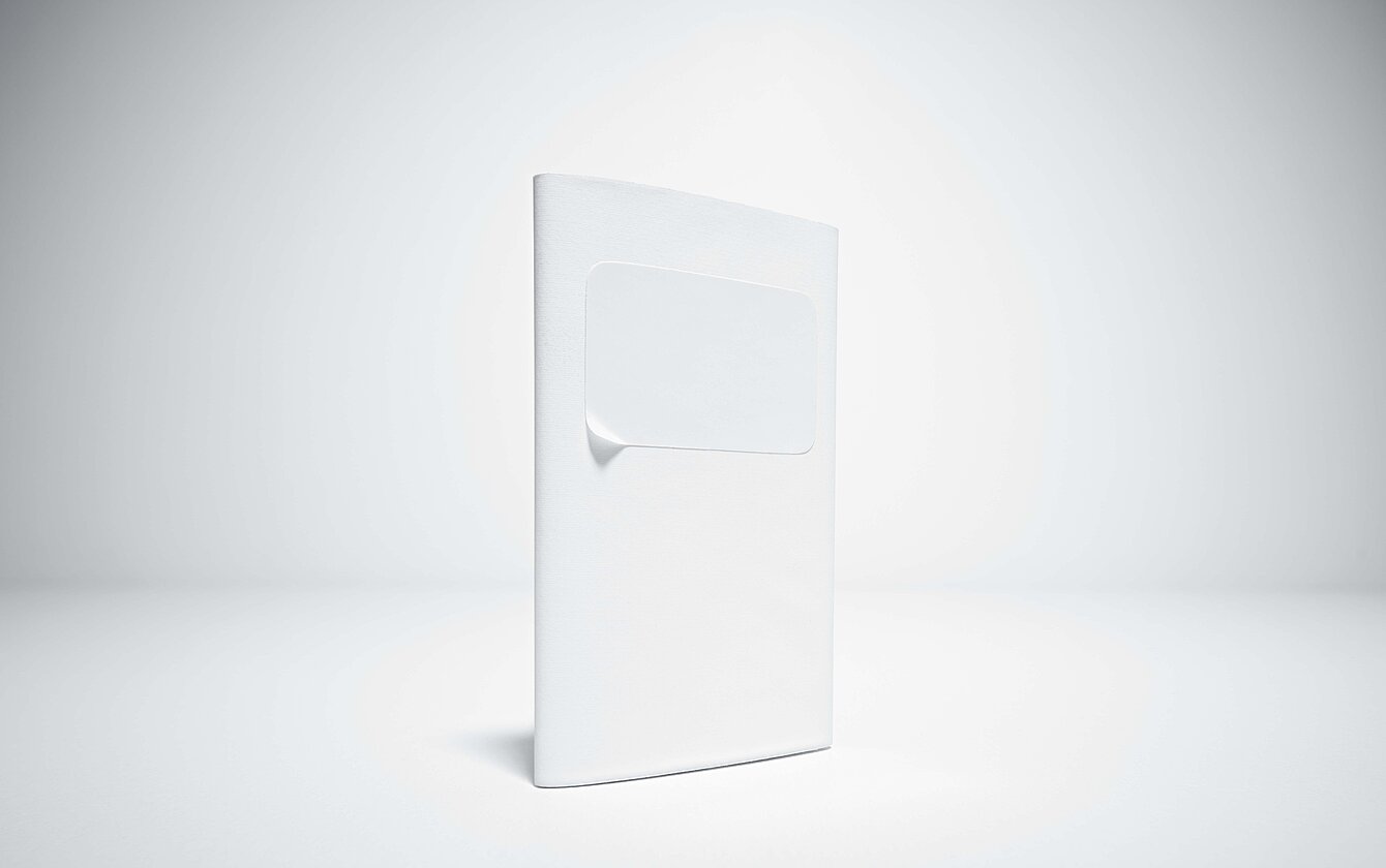 Notice compacte avec étiquette de Faller Packaging – solution efficace pour fournir des informations aux patients dans les emballages pharmaceutiques.