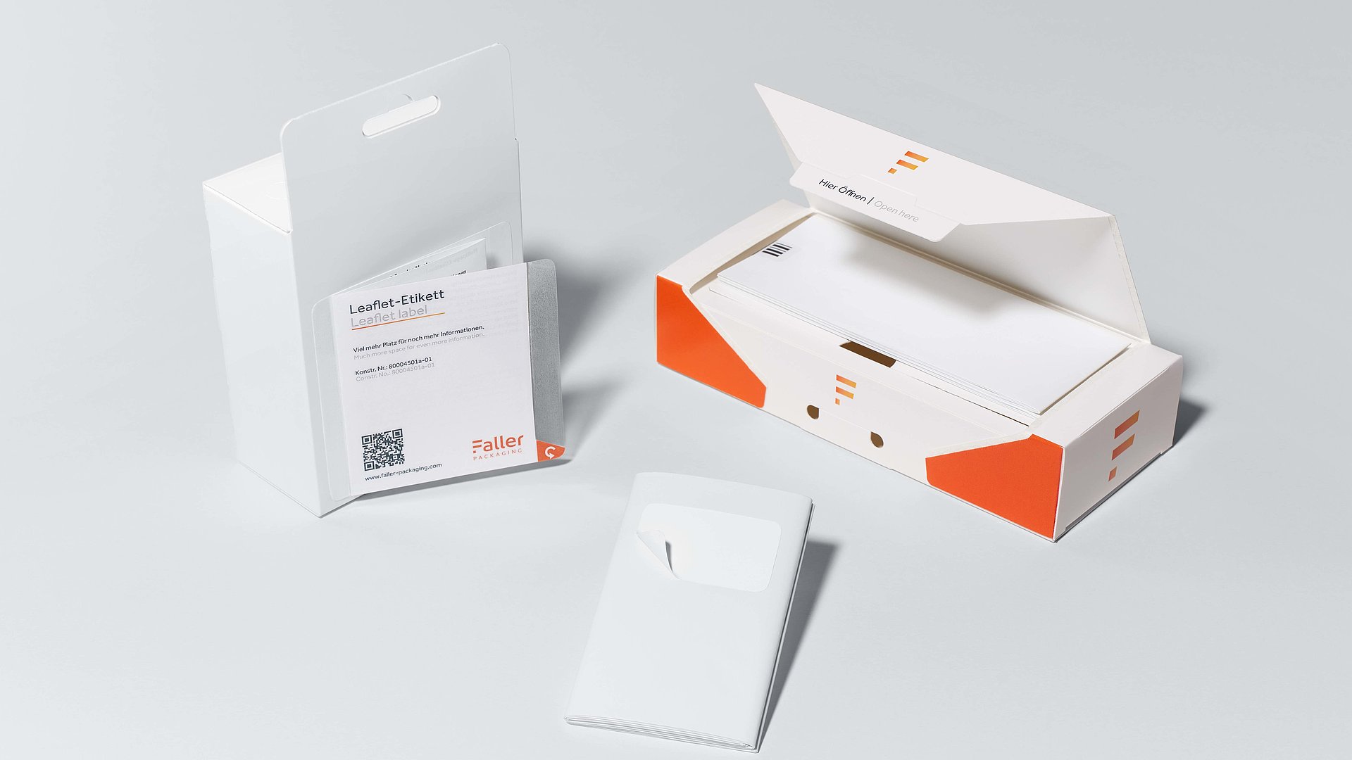 Combination products from Faller Packaging: folding carton with integrated package leaflet and leaflet label for space-saving and patient-friendly pharmaceutical packaging