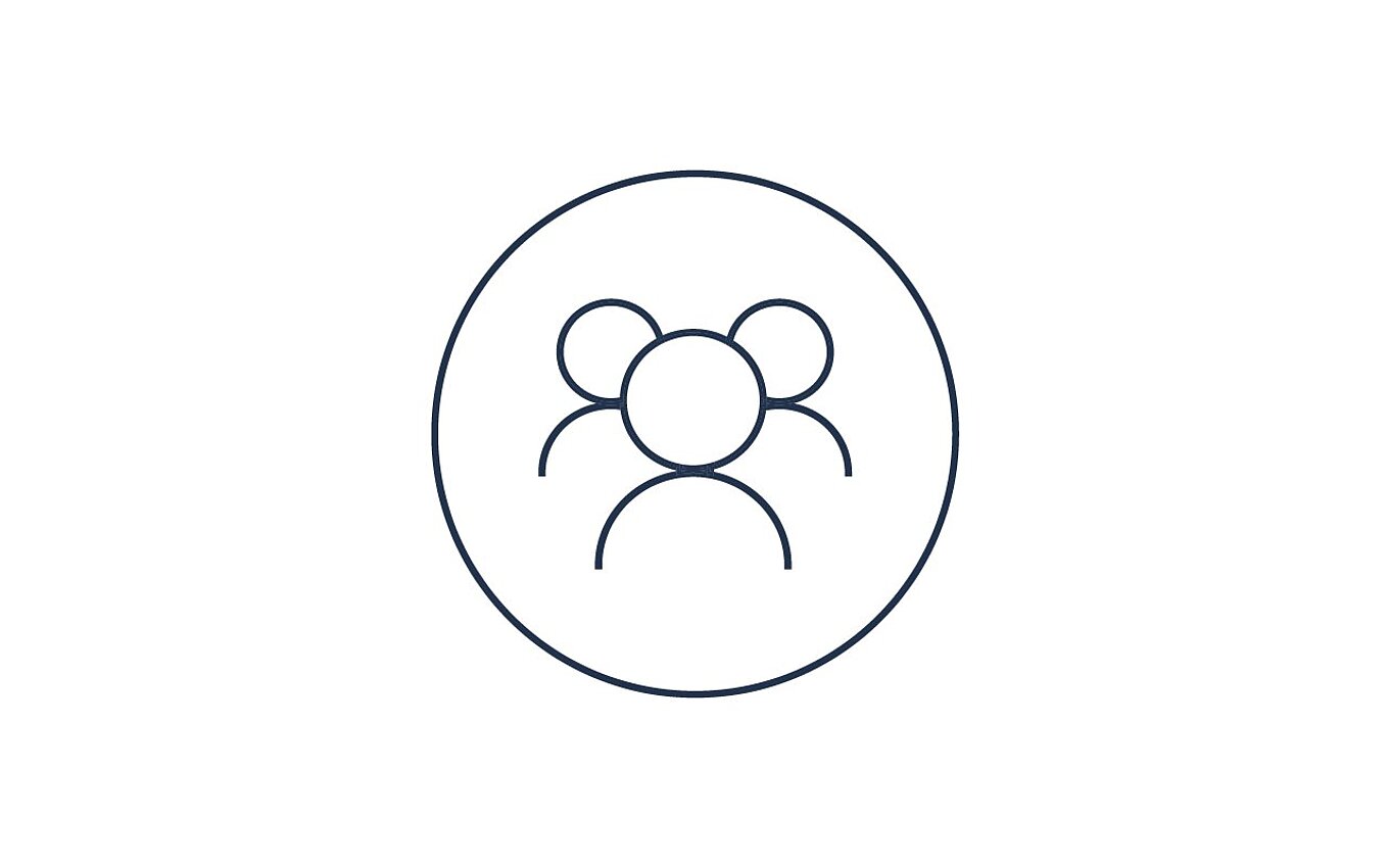 Piktogramm Beratung Icon consulting – Faller Packaging provides expert advice on sustainable packaging solutions.