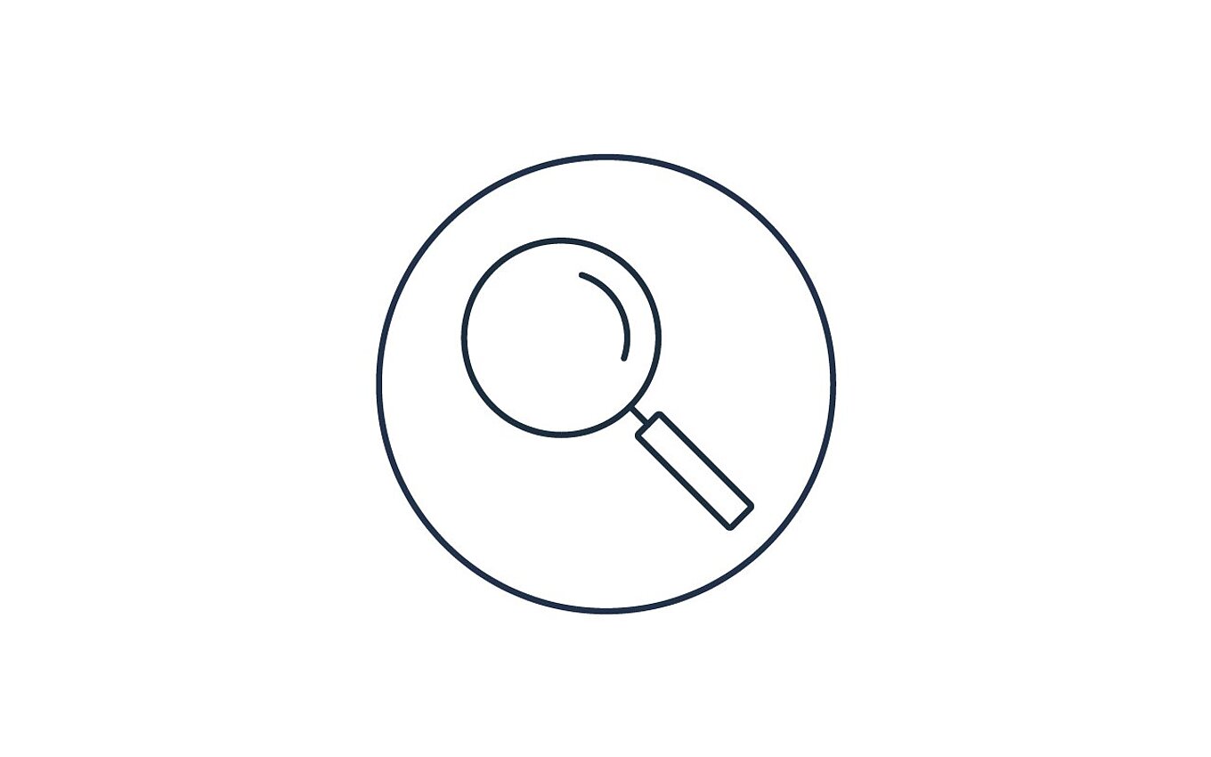 Piktogramm Analyse Icon analysis – Faller Packaging reviews packaging solutions for sustainability and efficiency.